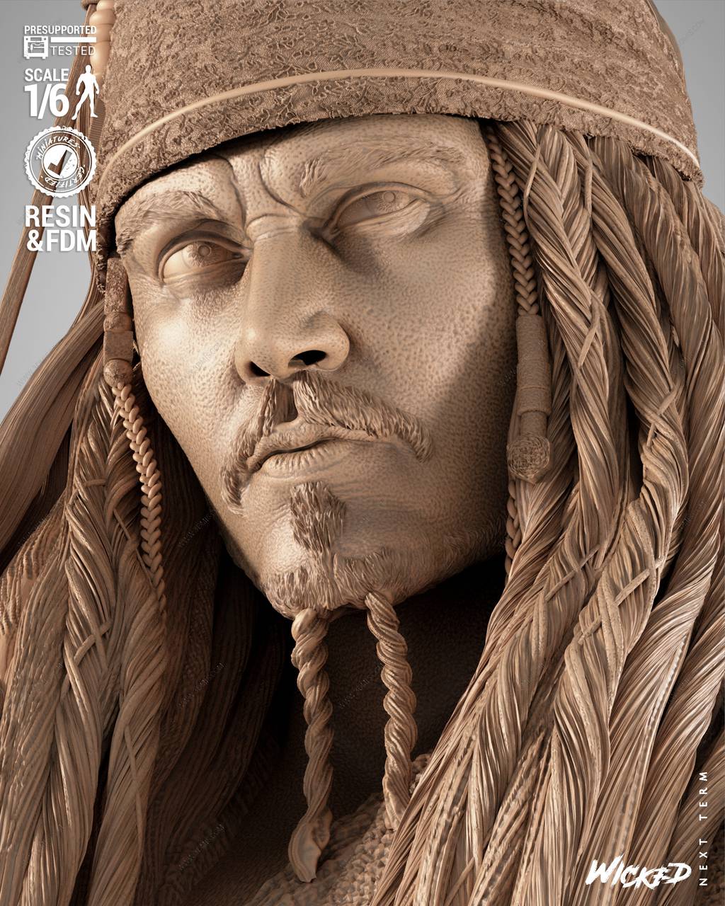 P站图纸印象馆 3DWicked 加勒比海盗 杰克·斯帕罗和赫克托·巴博萨 3DWicked 加勒比海盗 杰克·斯帕罗和赫克托·巴博萨