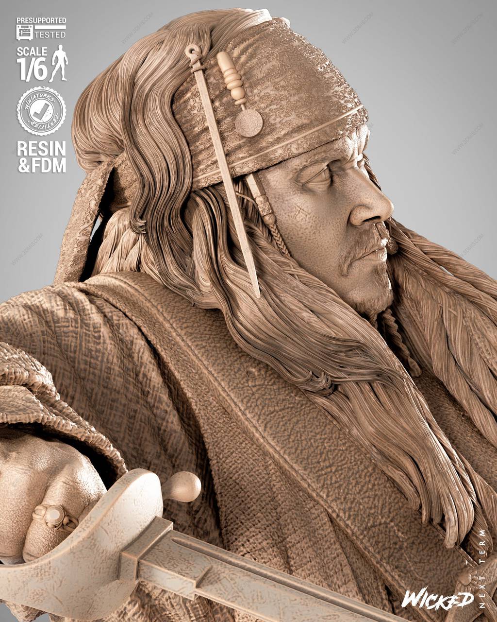 P站图纸印象馆 3DWicked 加勒比海盗 杰克·斯帕罗 3DWicked 加勒比海盗 杰克·斯帕罗