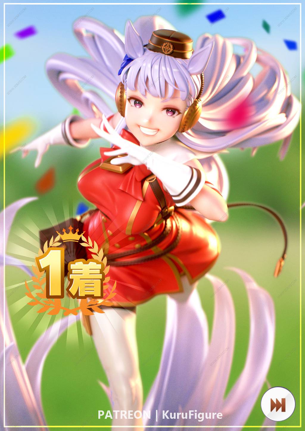 武田公美　色絵馬上盃　京薩摩　金彩　小野空女 Kuru Figure 赛马娘Pretty Derby 黄金船– P站图纸印象馆3D打印