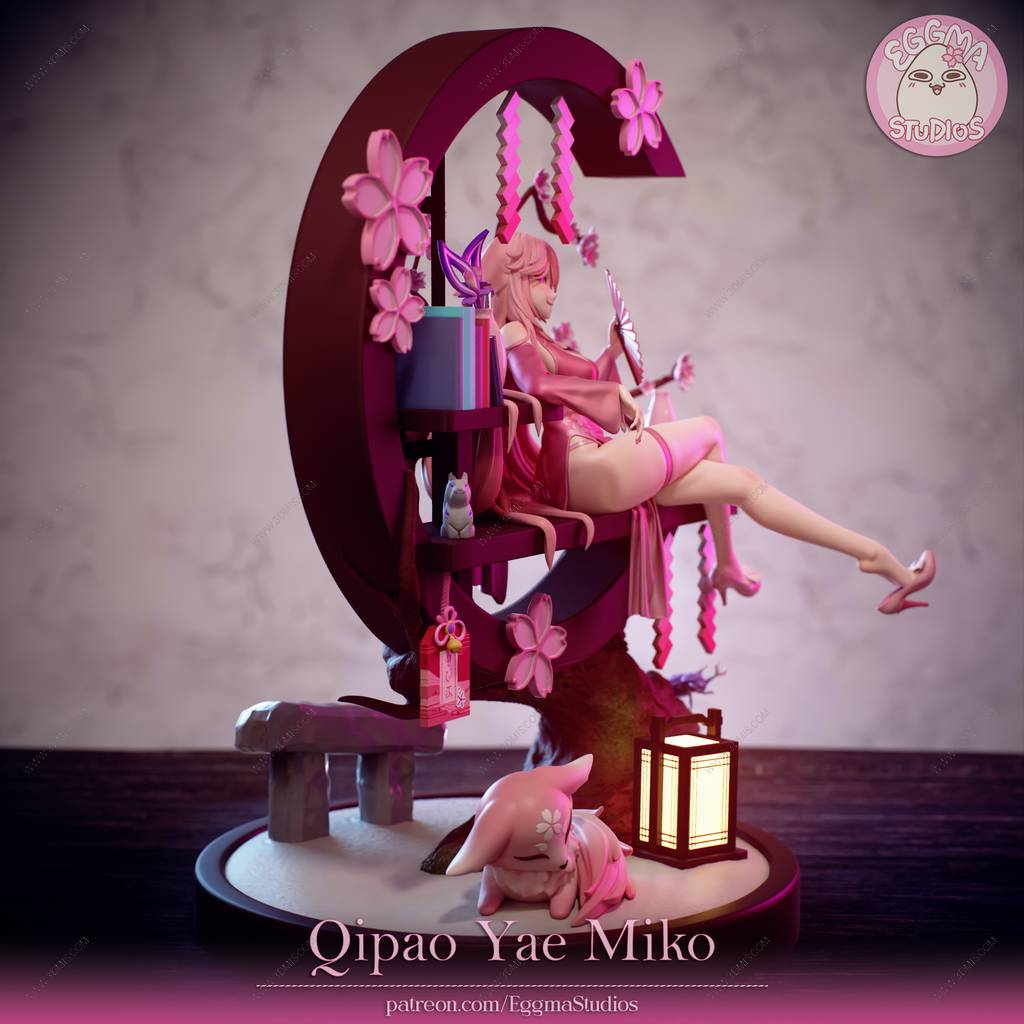 P站图纸印象馆 Eggma Studios 原神 八重神子 Eggma Studios 原神 八重神子