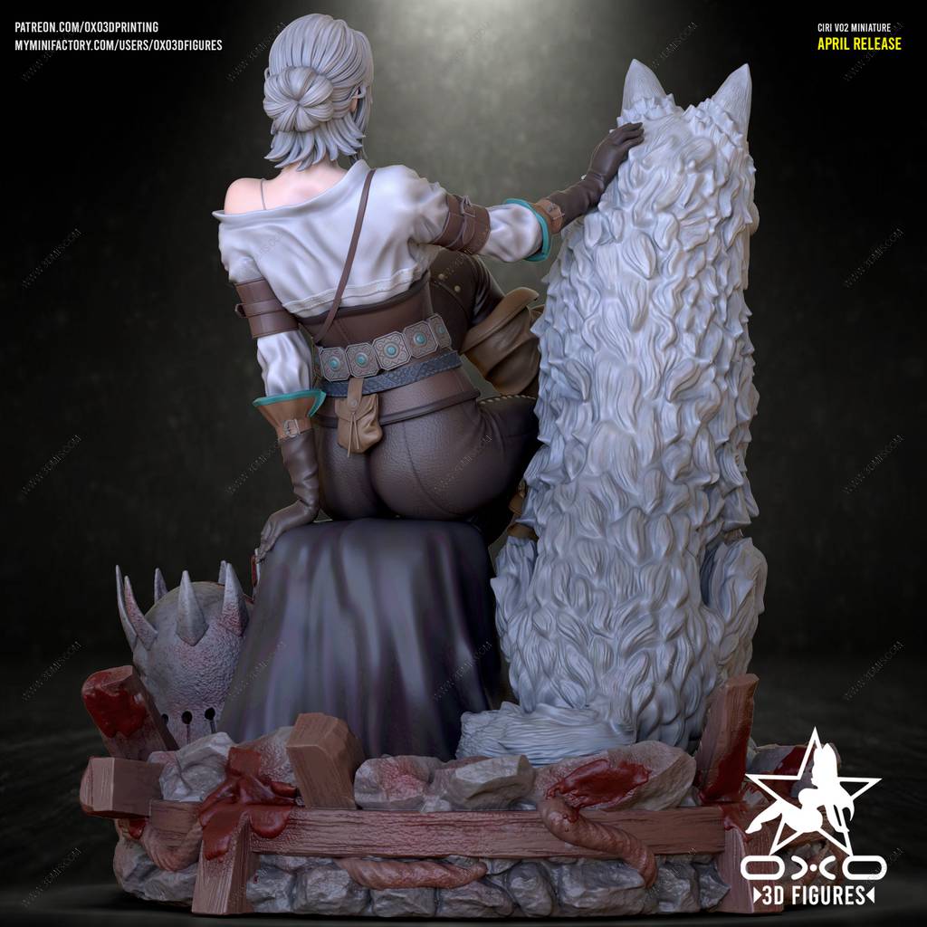 P站图纸印象馆 OXO3D 猎魔人 希里 OXO3D 猎魔人 希里