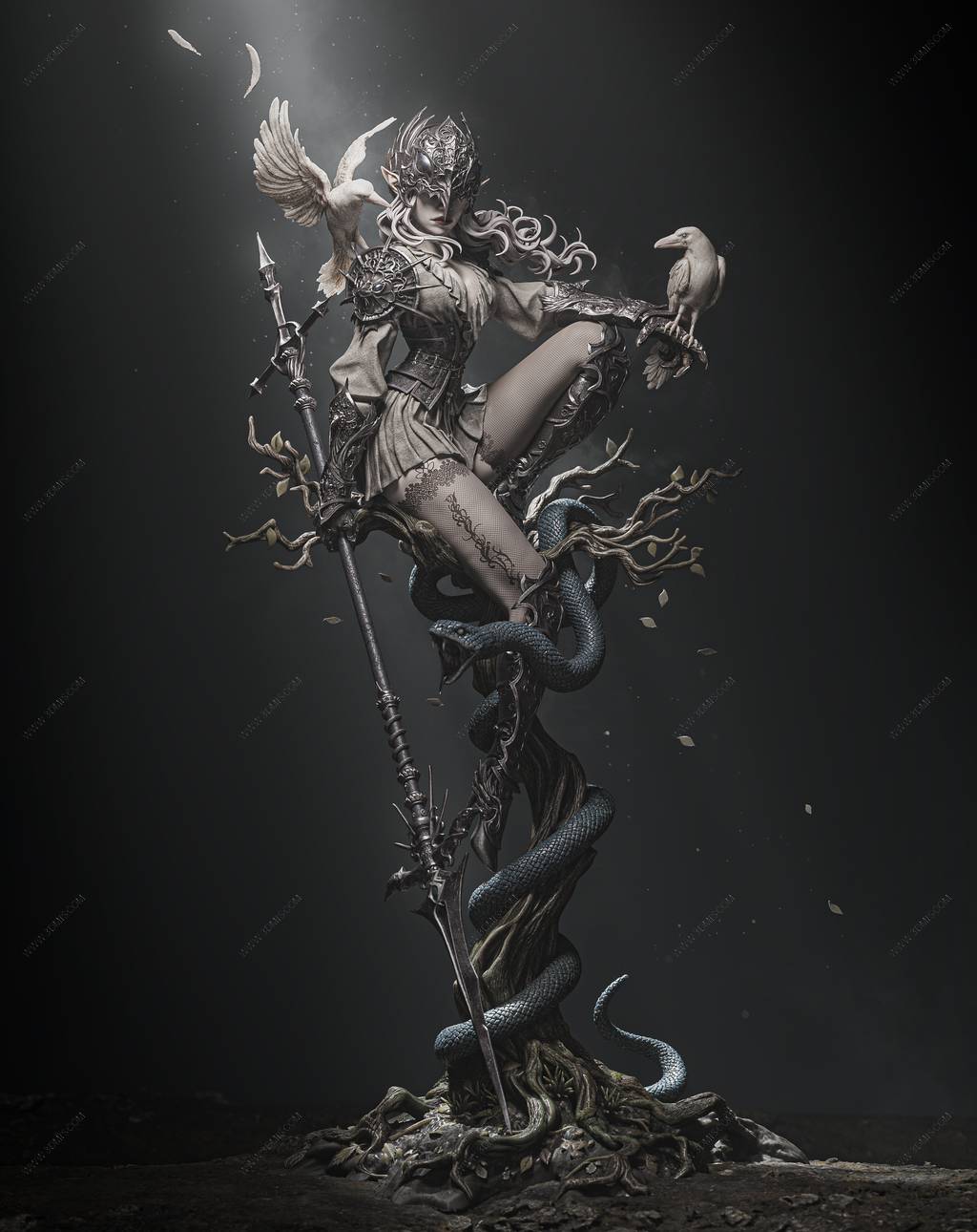 P站图纸印象馆 CA3D 乌鸦女王 莱诺拉 CA3D 乌鸦女王 莱诺拉