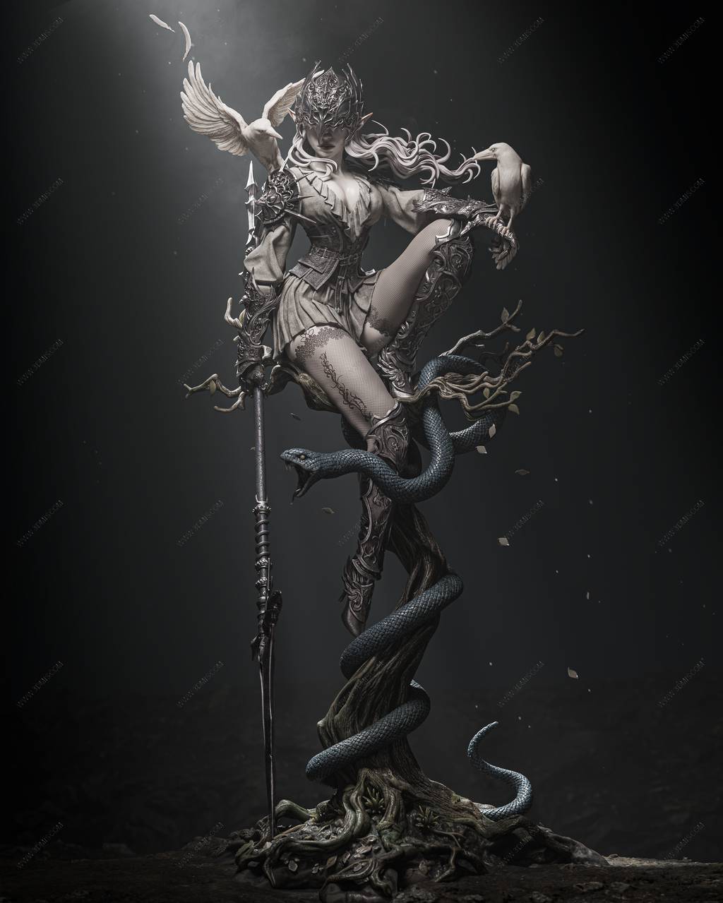 P站图纸印象馆 CA3D 乌鸦女王 莱诺拉 CA3D 乌鸦女王 莱诺拉