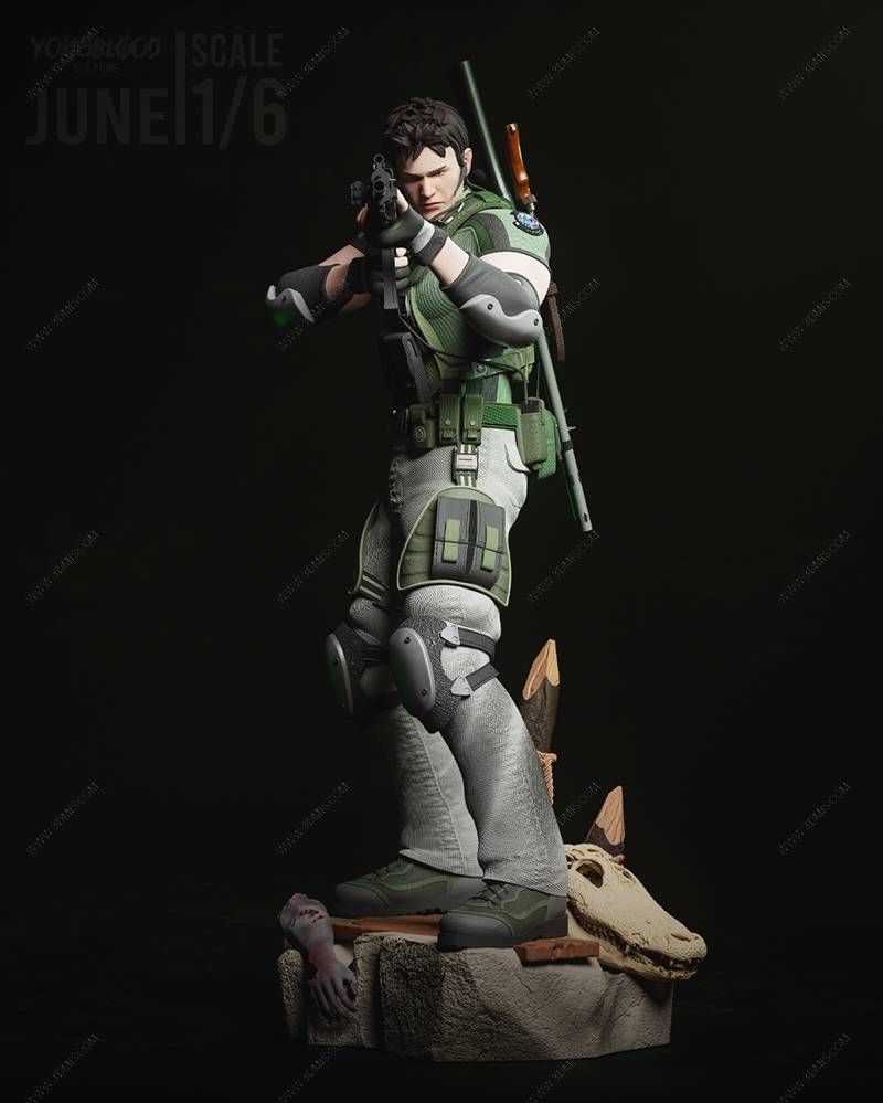 P站图纸印象馆 Yongblood Sculpture 生化危机 克里斯·雷德菲尔德 Yongblood Sculpture 生化危机 克里斯·雷德菲尔德