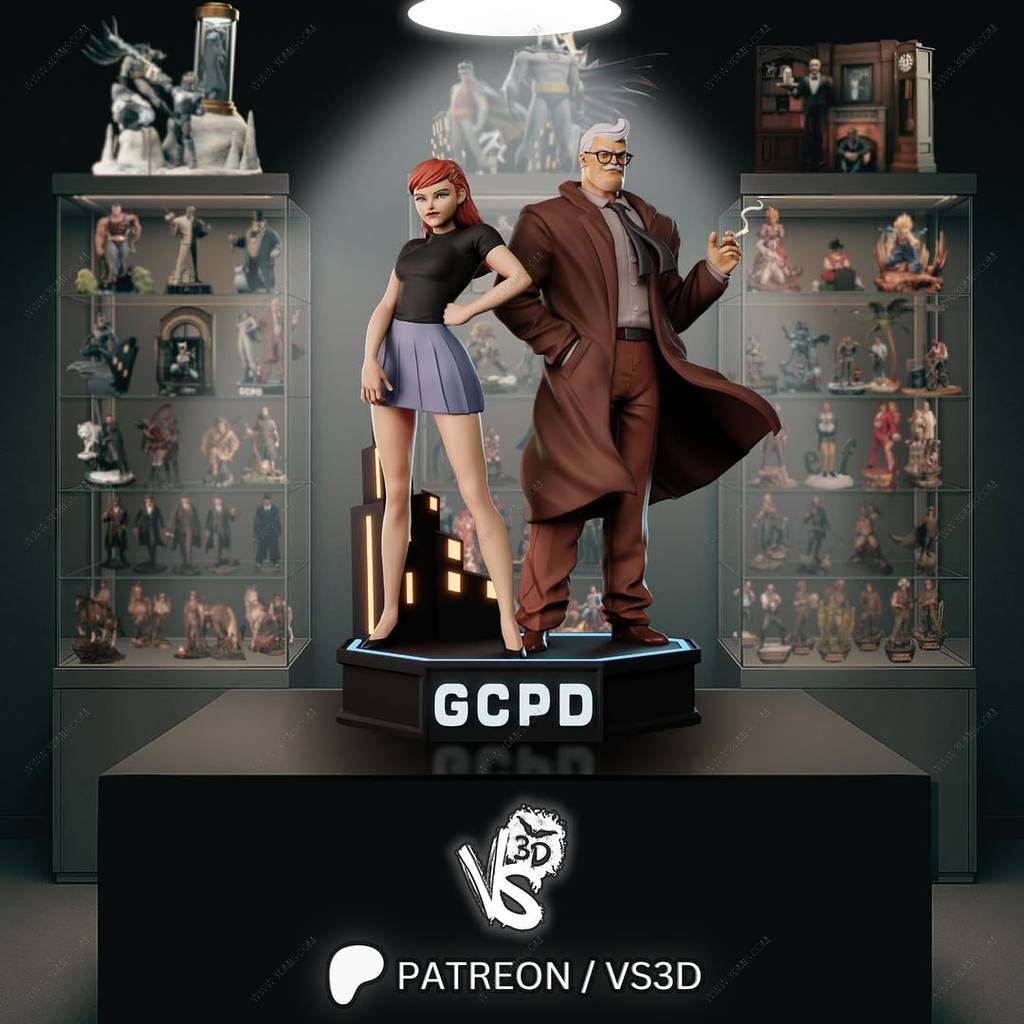 P站图纸印象馆 VS3D DC漫画 芭芭拉·基恩和吉姆·戈登 VS3D DC漫画 芭芭拉·基恩和吉姆·戈登