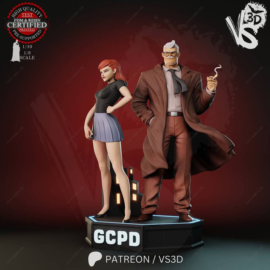 P站图纸印象馆 VS3D DC漫画 芭芭拉·基恩和吉姆·戈登 VS3D DC漫画 芭芭拉·基恩和吉姆·戈登