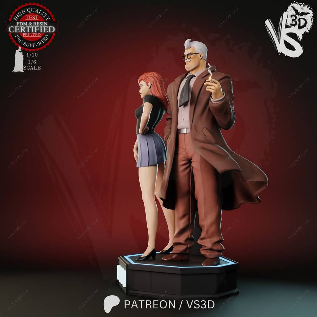 P站图纸印象馆 VS3D DC漫画 芭芭拉·基恩和吉姆·戈登 VS3D DC漫画 芭芭拉·基恩和吉姆·戈登