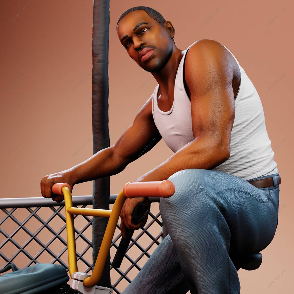 P站图纸印象馆 VS3D 侠盗猎车手 卡尔·约翰逊 VS3D 侠盗猎车手 卡尔·约翰逊