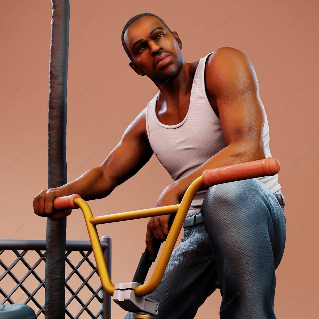 P站图纸印象馆 VS3D 侠盗猎车手 卡尔·约翰逊 VS3D 侠盗猎车手 卡尔·约翰逊