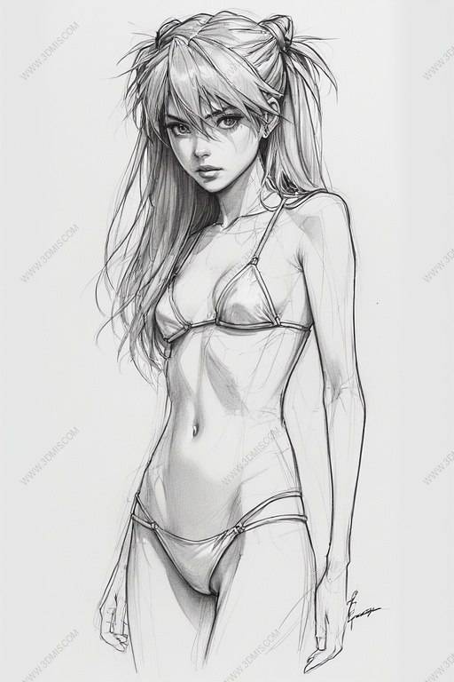 P站图纸印象馆 新世纪福音战士 明日香 新世纪福音战士 明日香