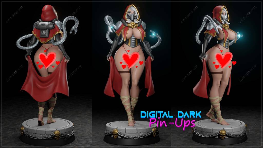 P站图纸印象馆 Digital Dark 战锤4K 女祭祀 Digital Dark 战锤4K 女祭祀