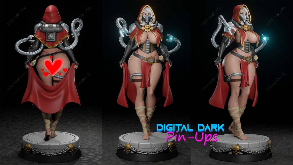 P站图纸印象馆 Digital Dark 战锤4K 女祭祀 Digital Dark 战锤4K 女祭祀