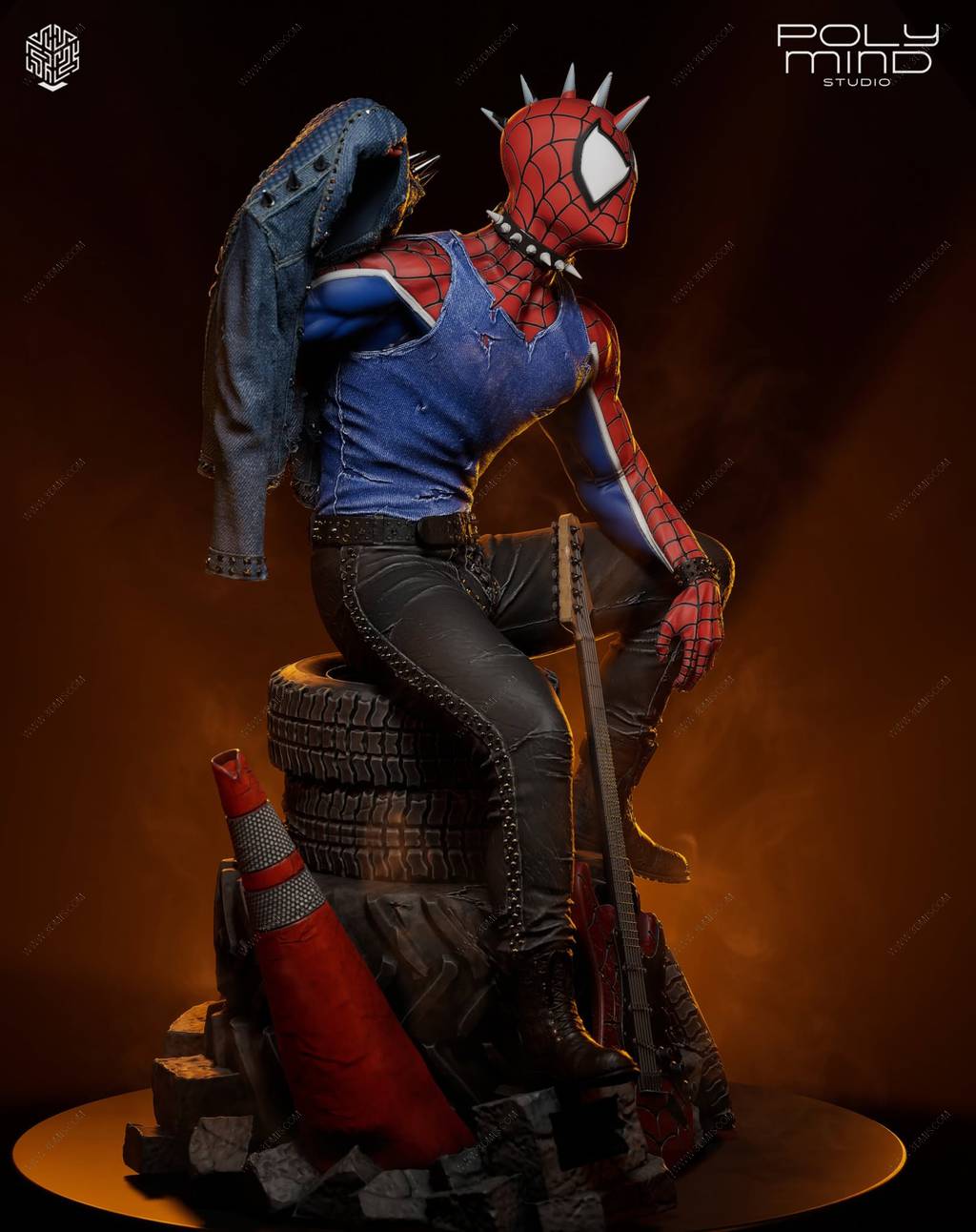 P站图纸印象馆 PolyMind 漫威 蜘蛛朋克 PolyMind 漫威 蜘蛛朋克