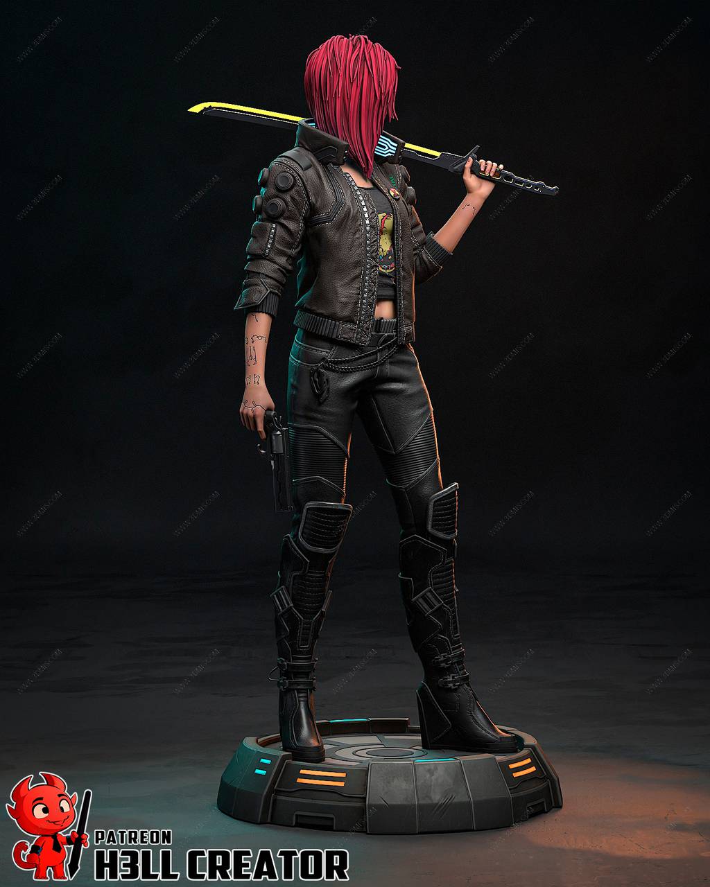 P站图纸印象馆 H3LL 赛博朋克 雇佣兵 H3LL 赛博朋克 雇佣兵