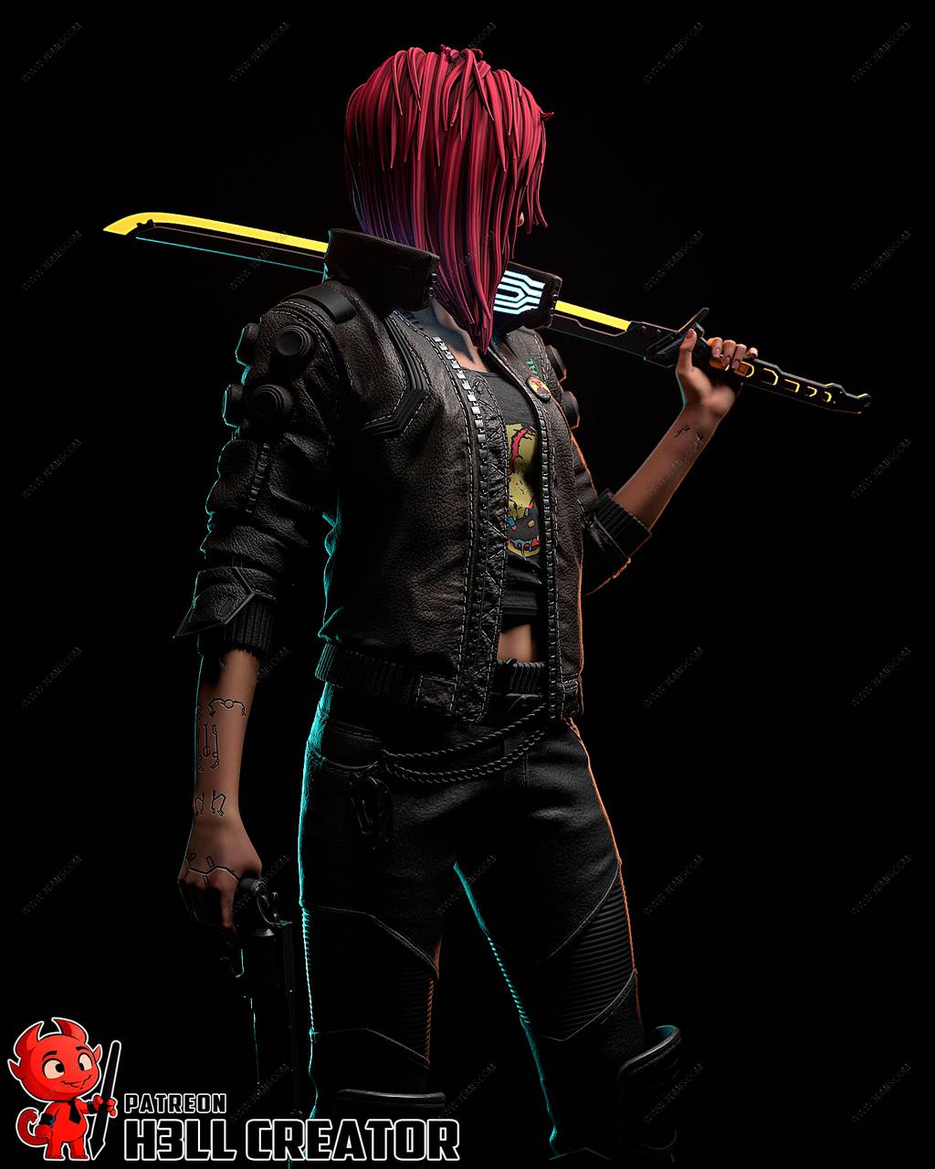 P站图纸印象馆 H3LL 赛博朋克 雇佣兵 H3LL 赛博朋克 雇佣兵