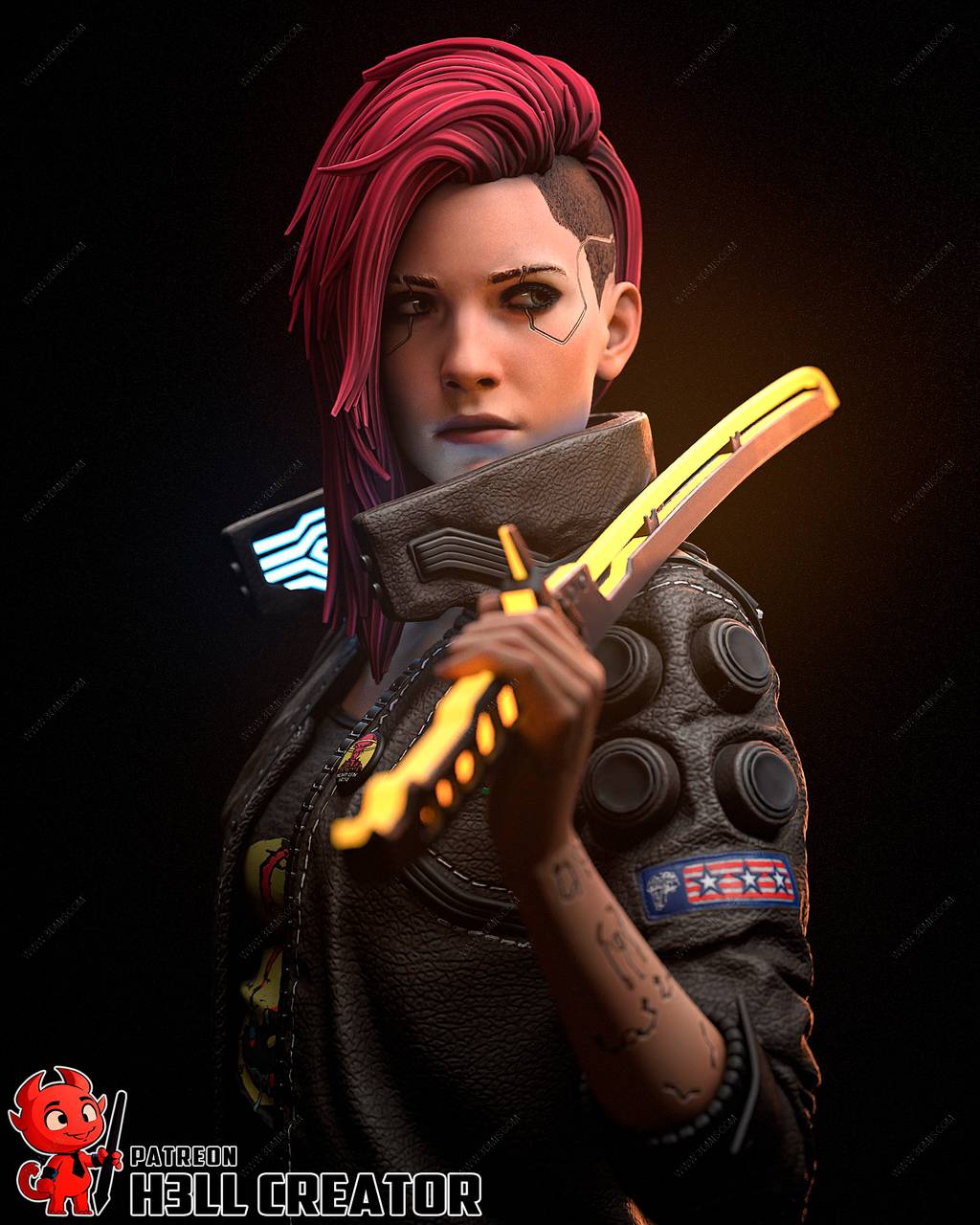 P站图纸印象馆 H3LL 赛博朋克 雇佣兵 H3LL 赛博朋克 雇佣兵