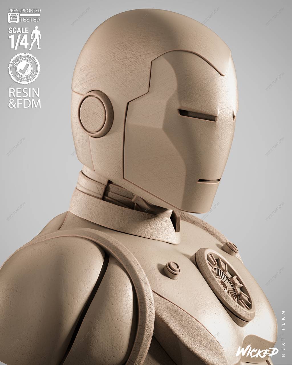 P站图纸印象馆 3DWicked 漫威 钢铁侠 3DWicked 漫威 钢铁侠