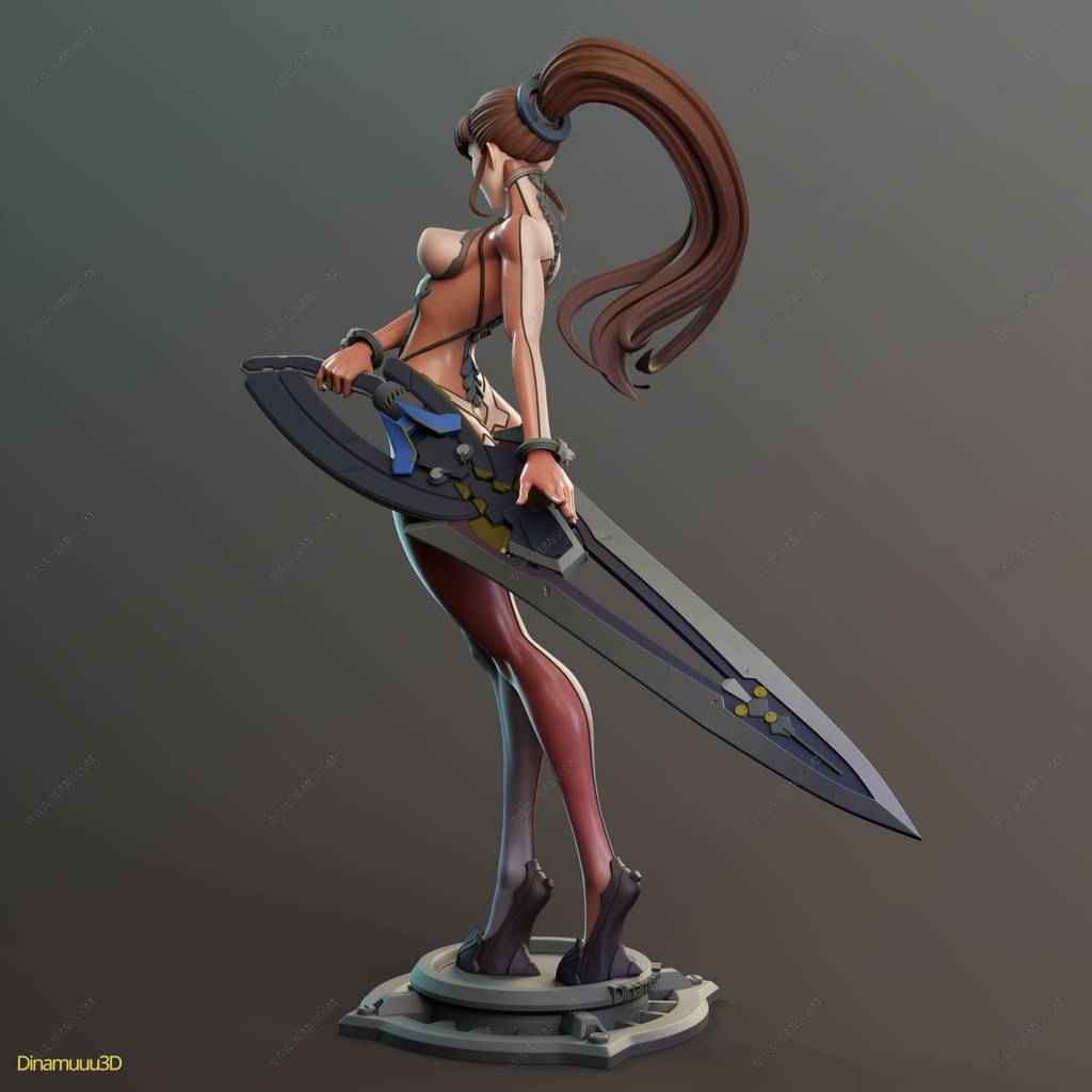 P站图纸印象馆 Dinamuuu 3D 剑星 伊芙 Dinamuuu 3D 剑星 伊芙