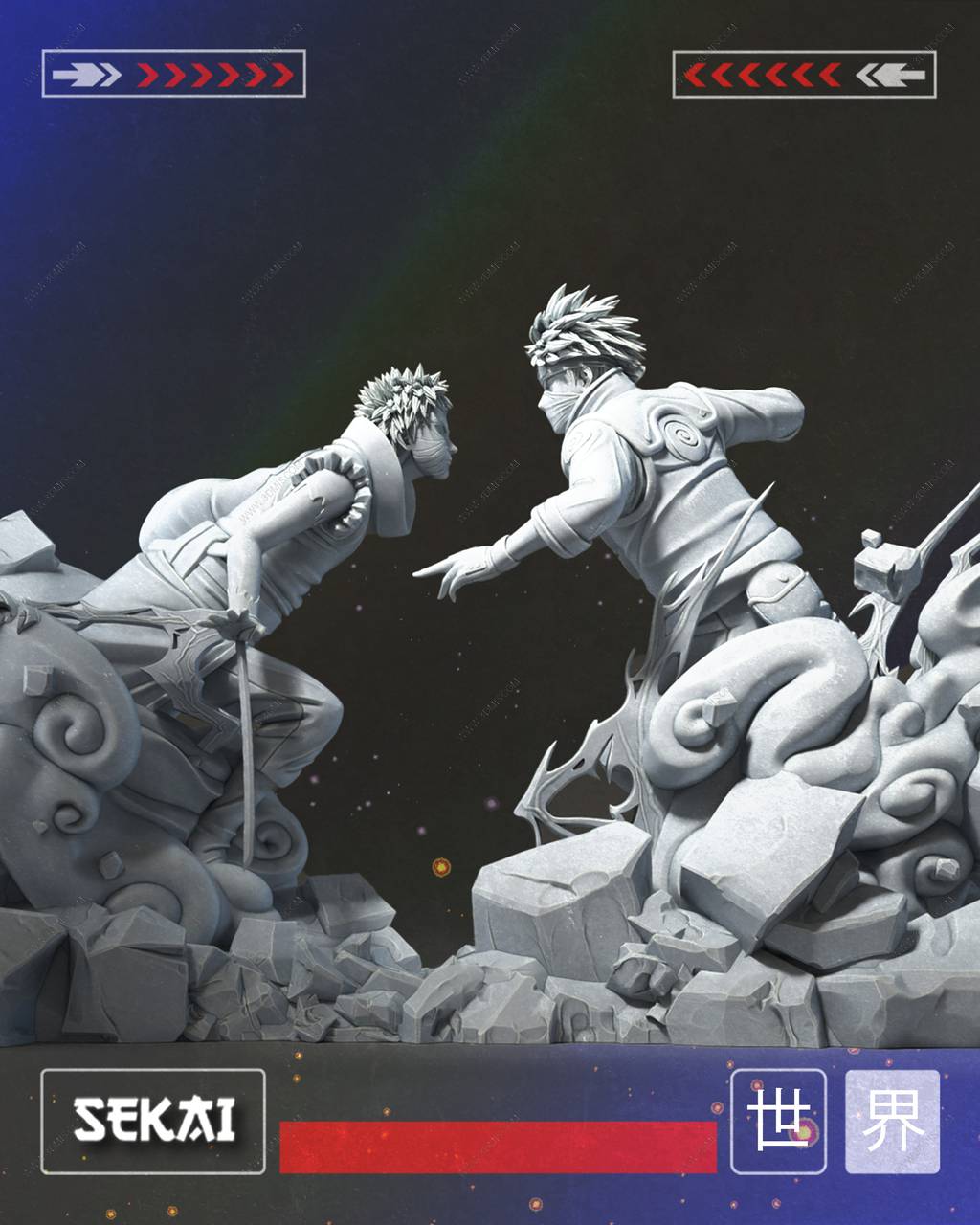 P站图纸印象馆 Sekai 火影忍者 卡卡西VS带土 Sekai 火影忍者 卡卡西VS带土