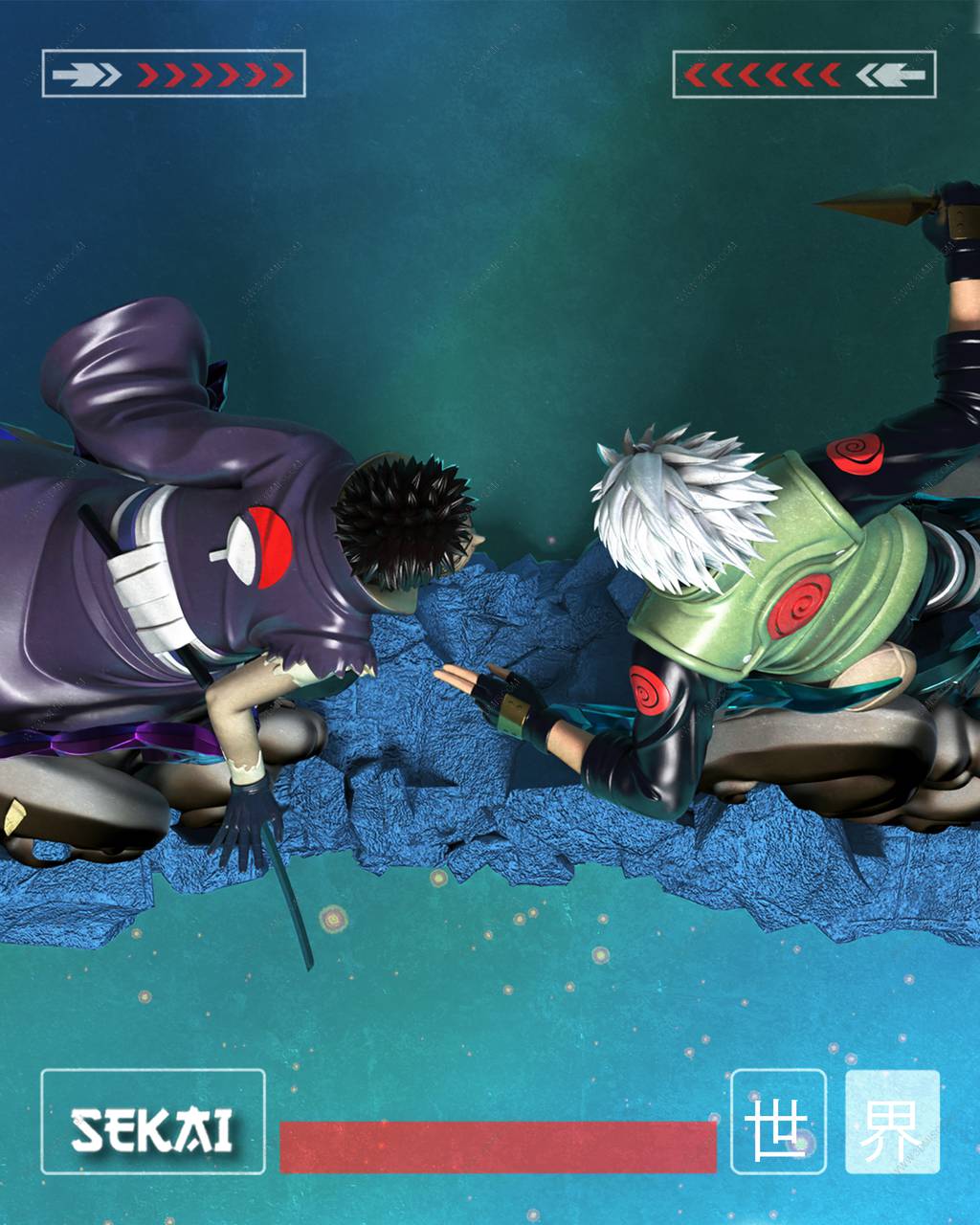 P站图纸印象馆 Sekai 火影忍者 卡卡西VS带土 Sekai 火影忍者 卡卡西VS带土