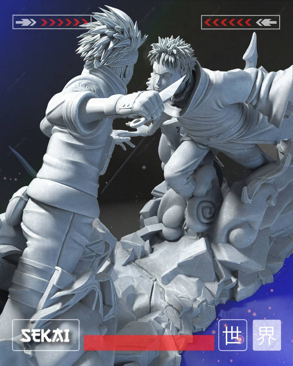 P站图纸印象馆 Sekai 火影忍者 卡卡西VS带土 Sekai 火影忍者 卡卡西VS带土