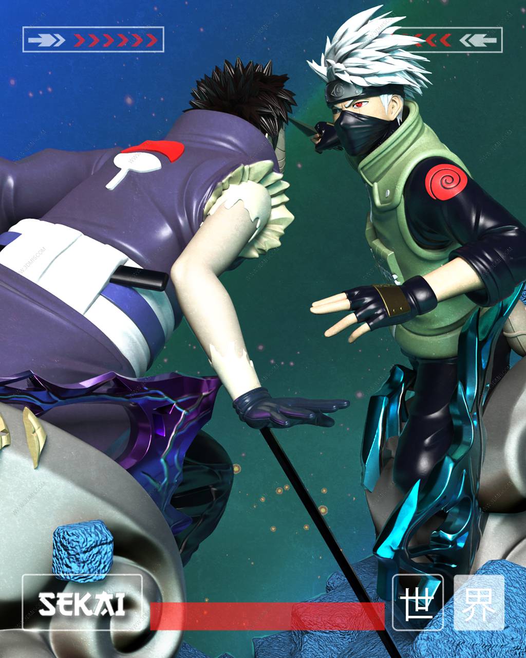 P站图纸印象馆 Sekai 火影忍者 卡卡西VS带土 Sekai 火影忍者 卡卡西VS带土