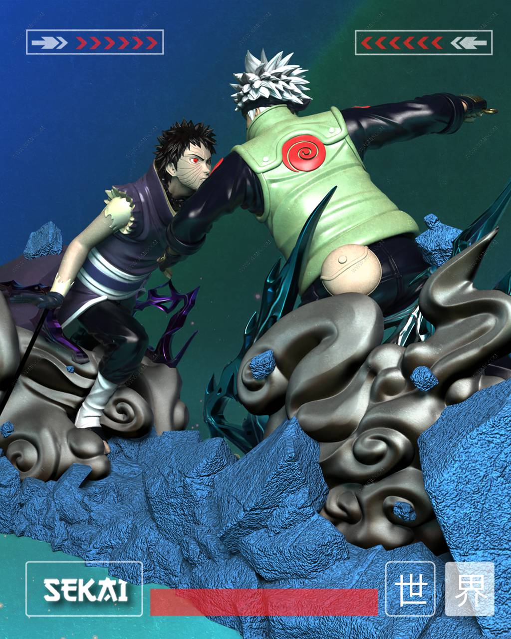 P站图纸印象馆 Sekai 火影忍者 卡卡西VS带土 Sekai 火影忍者 卡卡西VS带土