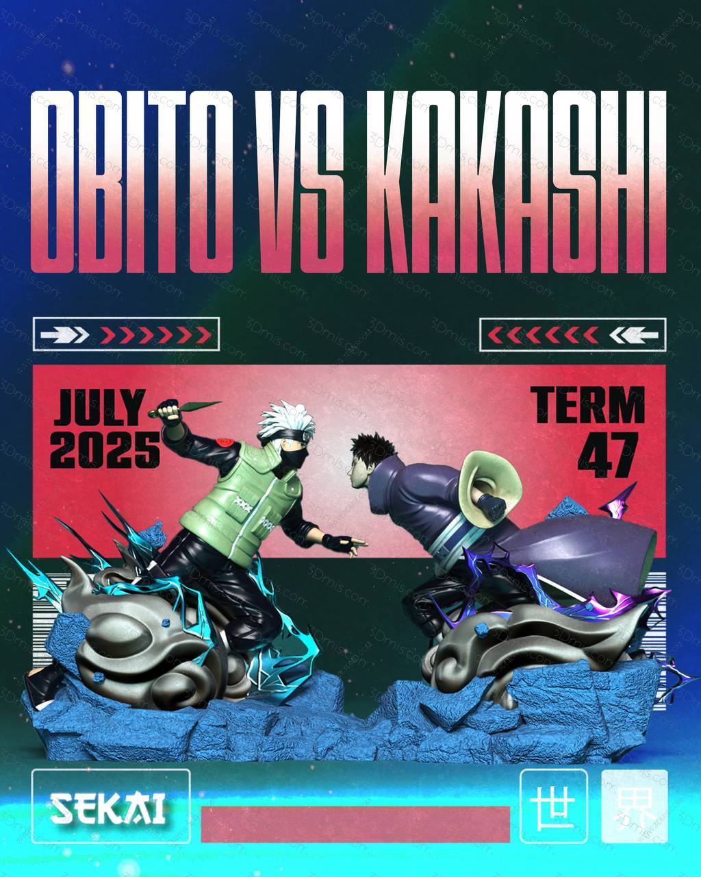 Sekai 火影忍者 卡卡西VS带土