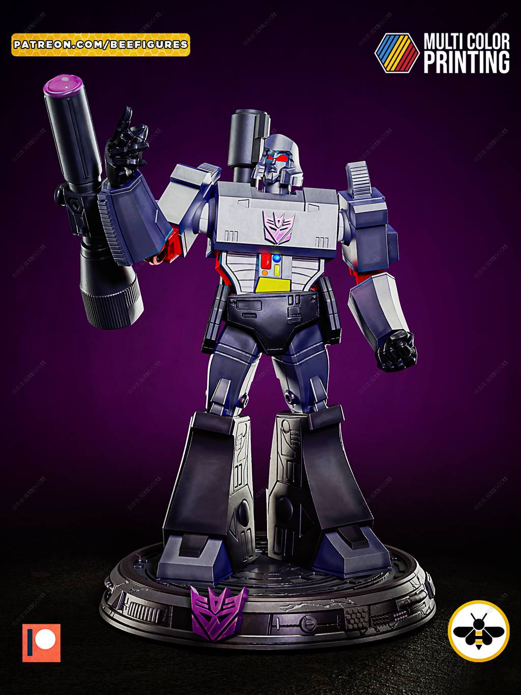 P站图纸印象馆 Bee Figures 变形金刚 威震天 Bee Figures 变形金刚 威震天