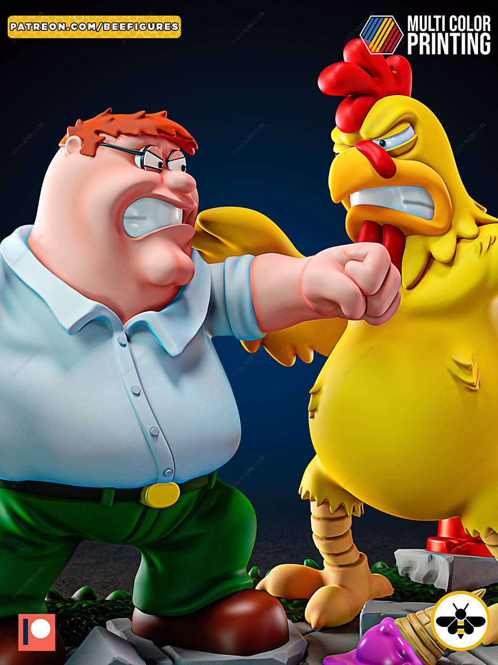 P站图纸印象馆 Bee Figures 恶搞之家 彼得·格里芬与巨型鸡厄尼 Bee Figures 恶搞之家 彼得·格里芬与巨型鸡厄尼