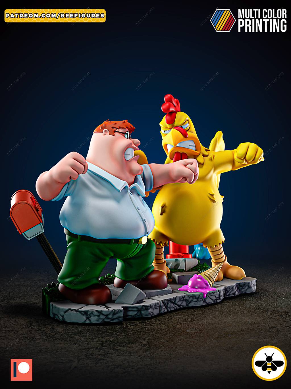 P站图纸印象馆 Bee Figures 恶搞之家 彼得·格里芬与巨型鸡厄尼 Bee Figures 恶搞之家 彼得·格里芬与巨型鸡厄尼