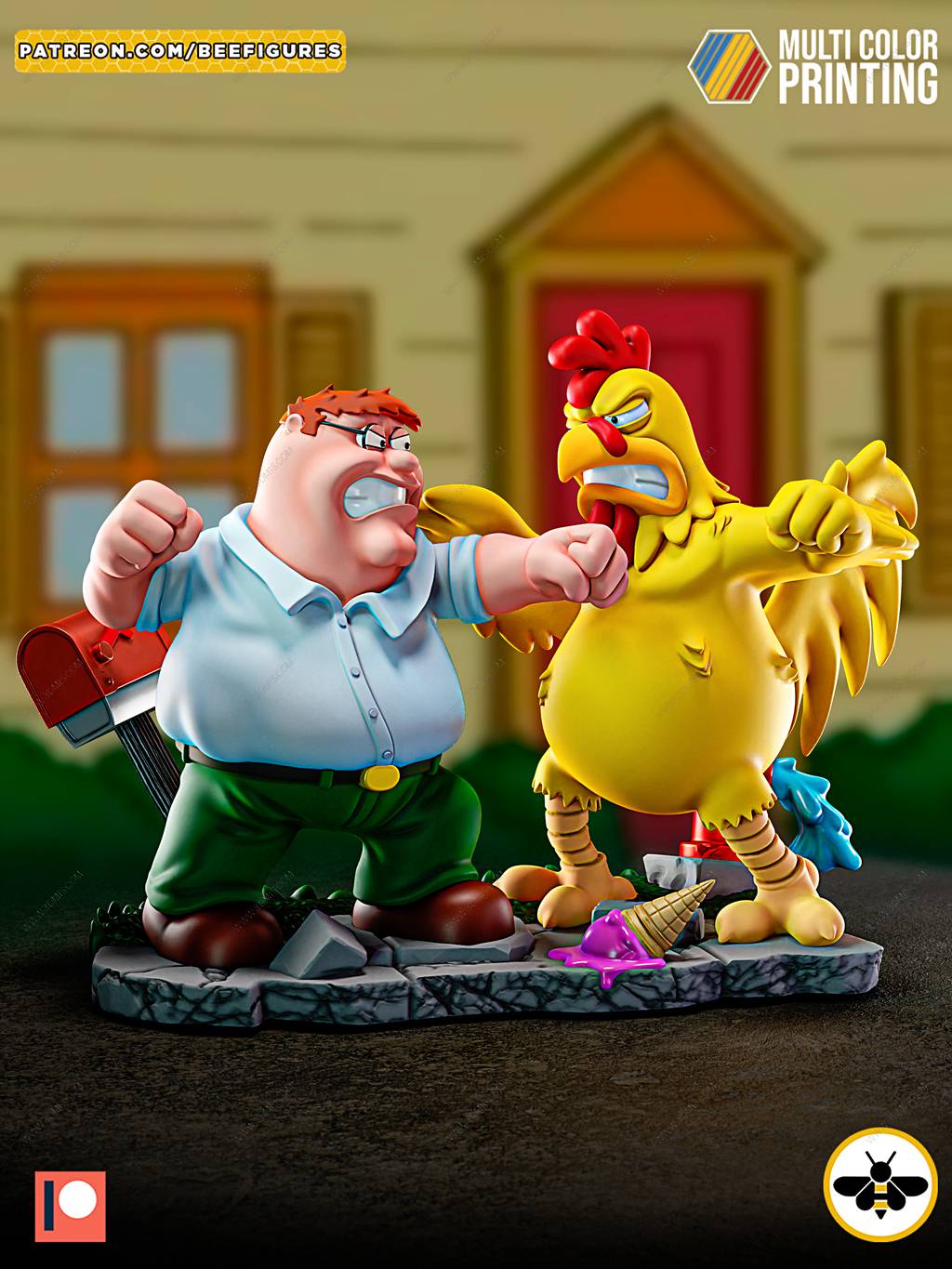 P站图纸印象馆 Bee Figures 恶搞之家 彼得·格里芬与巨型鸡厄尼 Bee Figures 恶搞之家 彼得·格里芬与巨型鸡厄尼