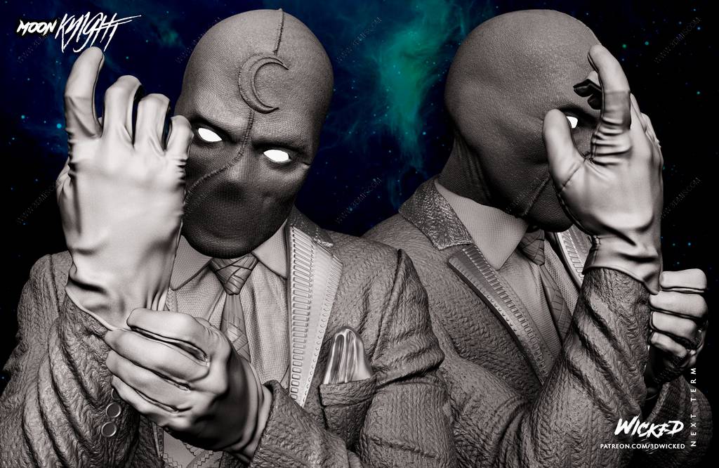 P站图纸印象馆 3DWicked 漫威 月光骑士 3DWicked 漫威 月光骑士