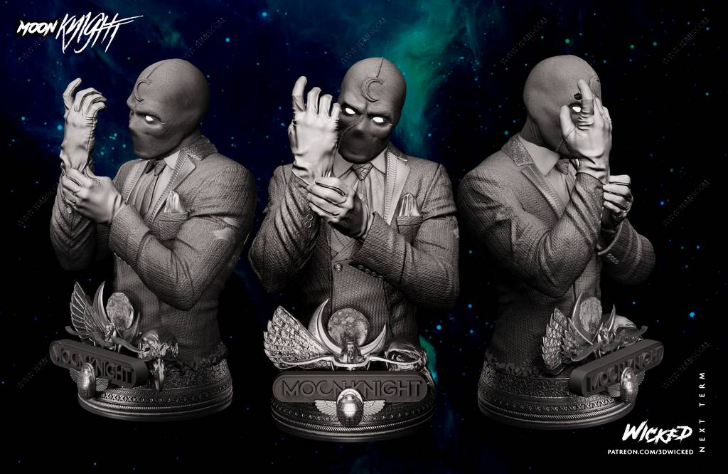 P站图纸印象馆 3DWicked 漫威 月光骑士 3DWicked 漫威 月光骑士