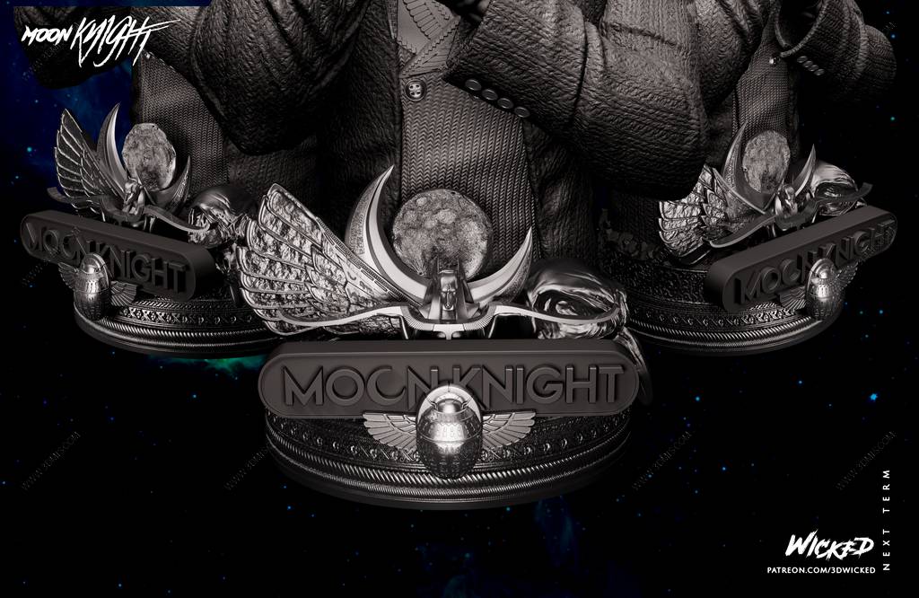 P站图纸印象馆 3DWicked 漫威 月光骑士 3DWicked 漫威 月光骑士