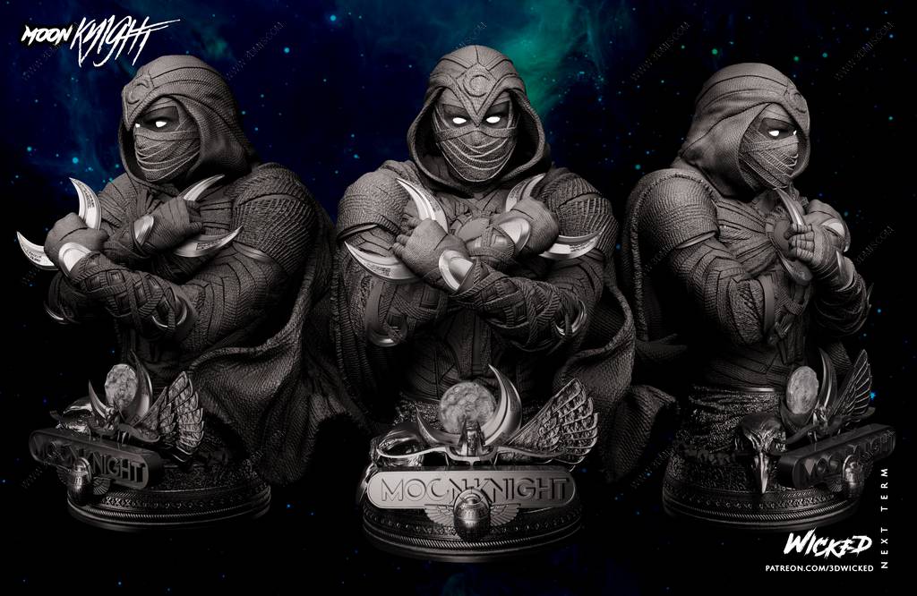 P站图纸印象馆 3DWicked 漫威 月光骑士 3DWicked 漫威 月光骑士