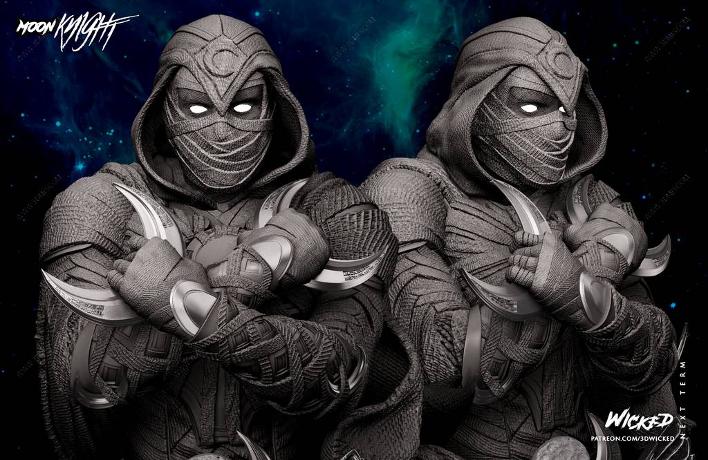 P站图纸印象馆 3DWicked 漫威 月光骑士 3DWicked 漫威 月光骑士