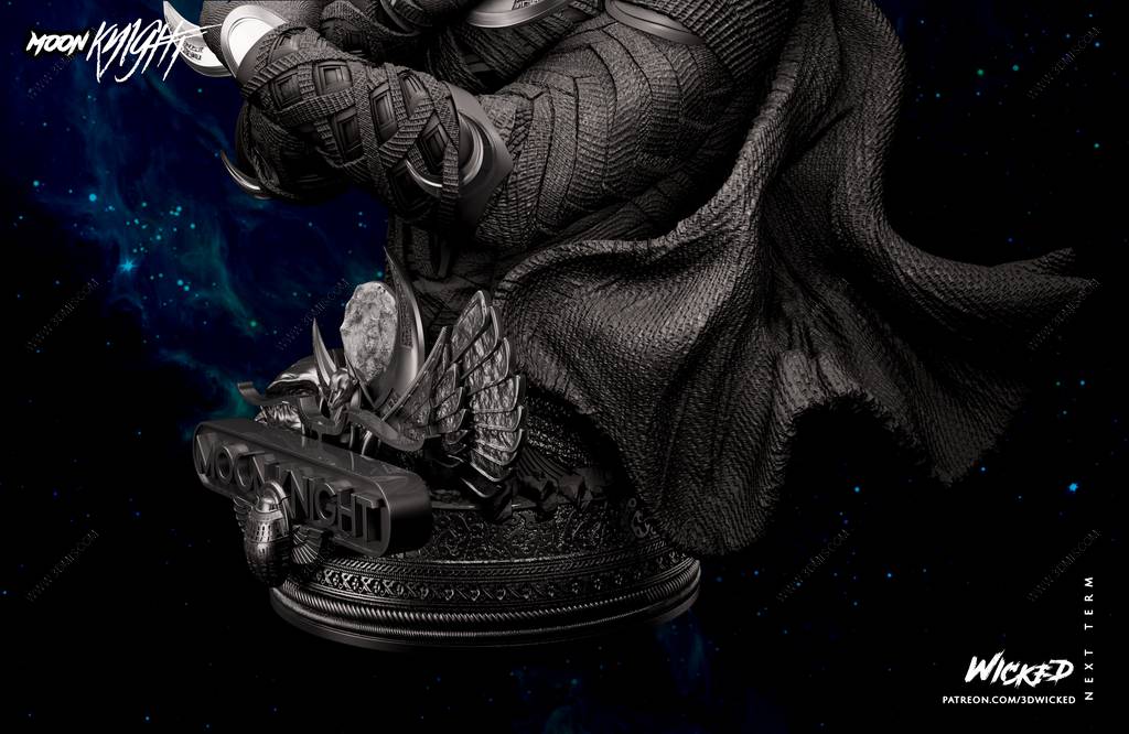 P站图纸印象馆 3DWicked 漫威 月光骑士 3DWicked 漫威 月光骑士