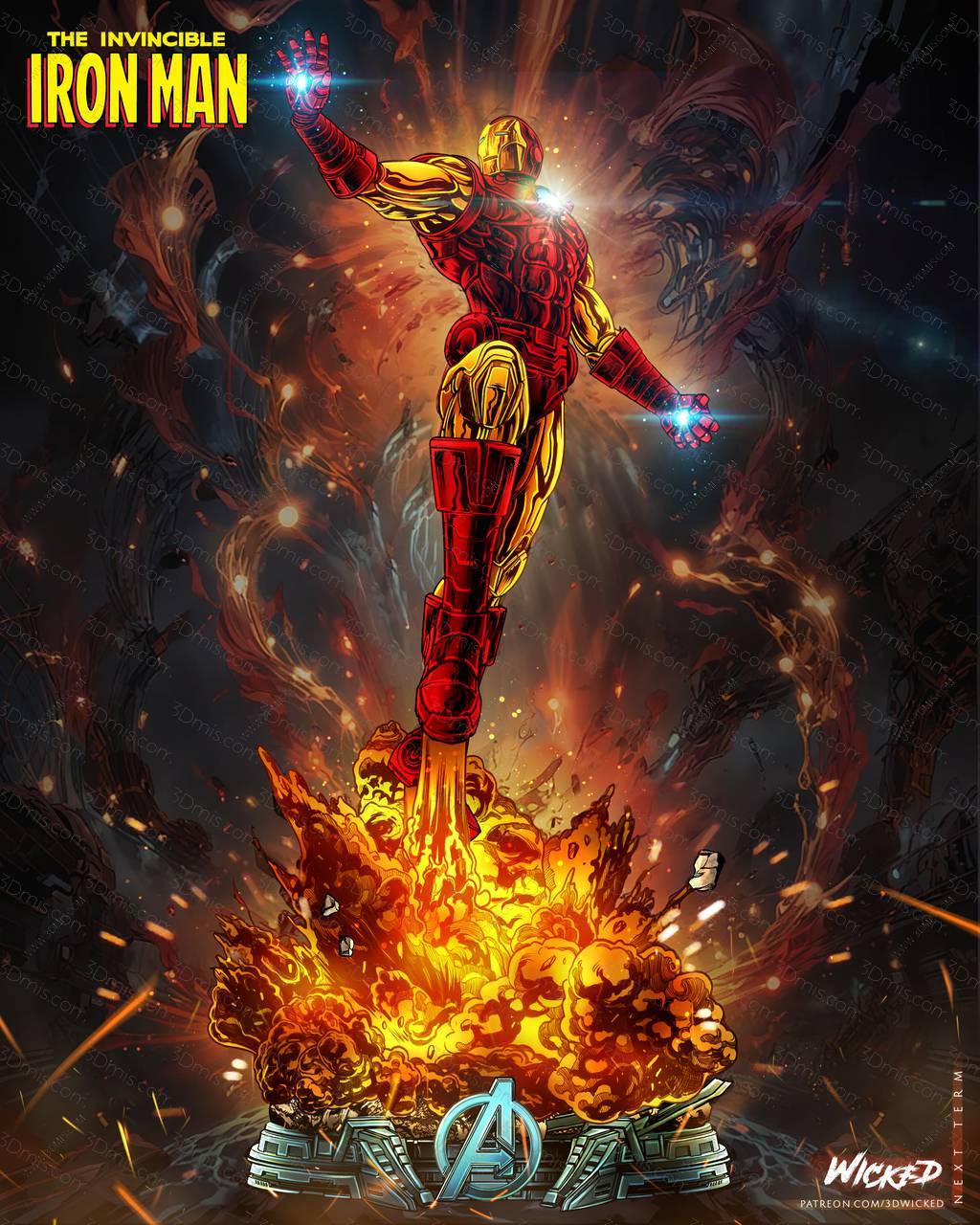 P站图纸印象馆 3DWicked 漫威 钢铁侠 3DWicked 漫威 钢铁侠