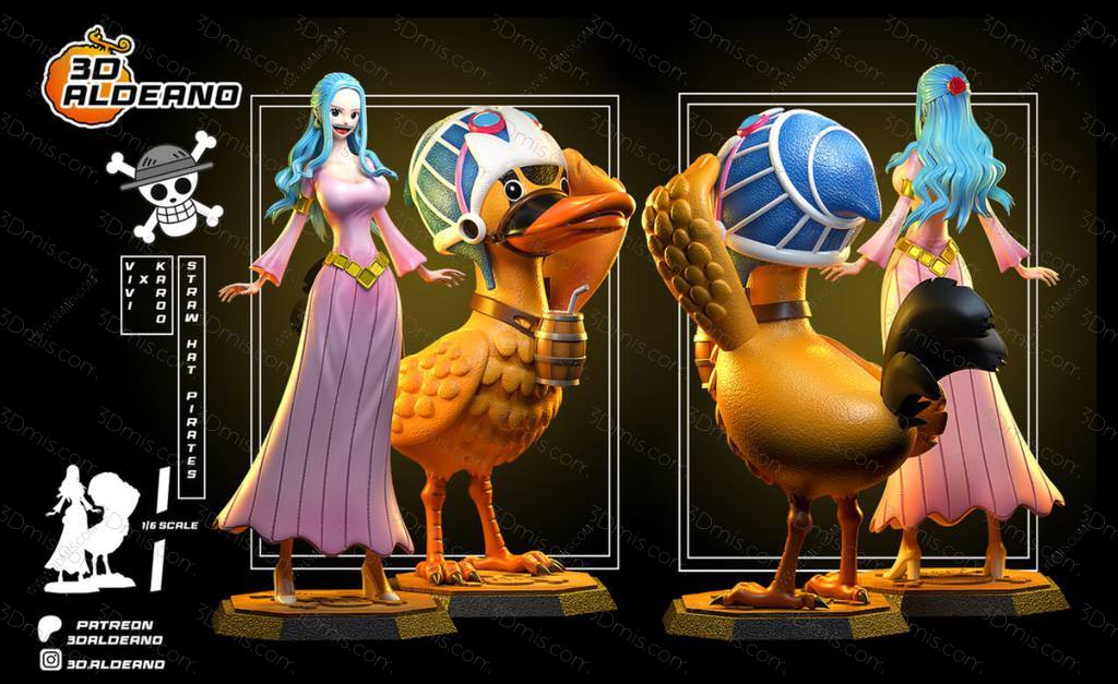 P站图纸印象馆 海贼王 奈菲特·D·薇薇和卡鲁 海贼王 奈菲特·D·薇薇和卡鲁