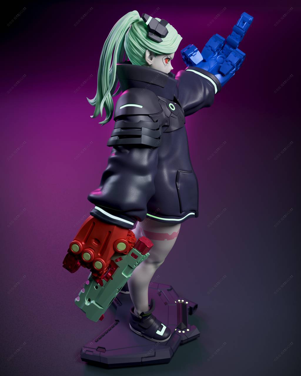P站图纸印象馆 CA3D 赛博朋克 丽贝卡 CA3D 赛博朋克 丽贝卡
