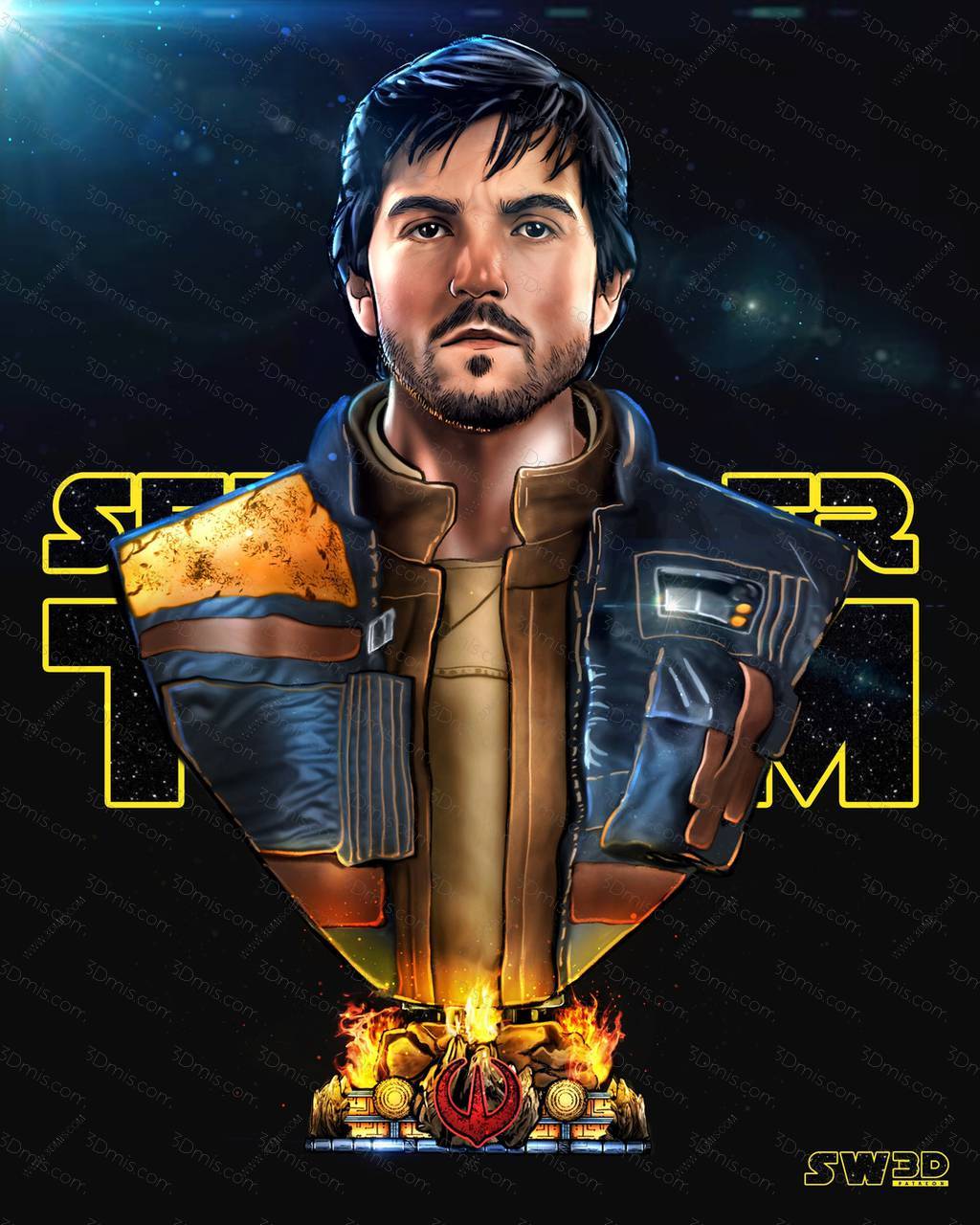 P站图纸印象馆 SW3D 星球大战 卡西安·安多 SW3D 星球大战 卡西安·安多