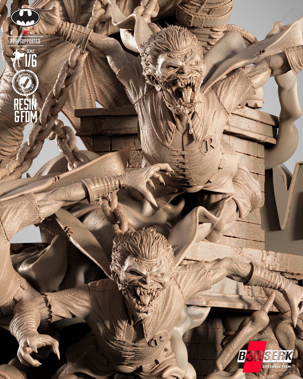 P站图纸印象馆 B3DSERK DC漫画 狂笑之蝠 B3DSERK DC漫画 狂笑之蝠