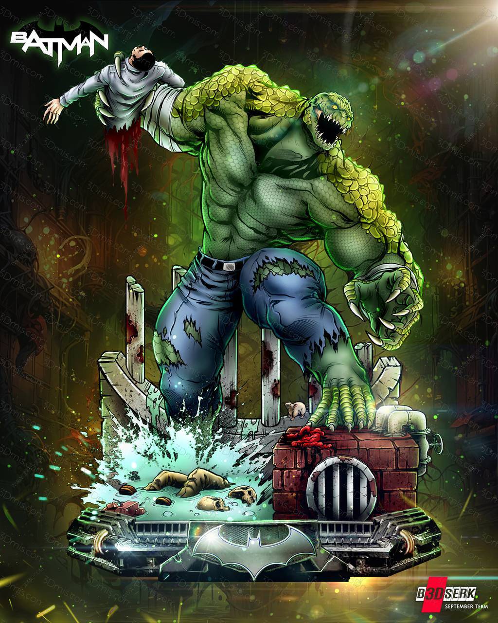 P站图纸印象馆 B3DSERK DC漫画 杀手鳄 B3DSERK DC漫画 杀手鳄