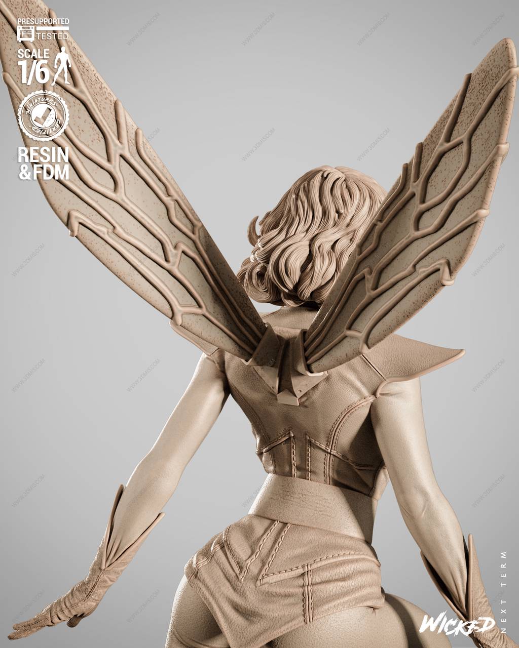 P站图纸印象馆 3DWicked 漫威 黄蜂女 3DWicked 漫威 黄蜂女
