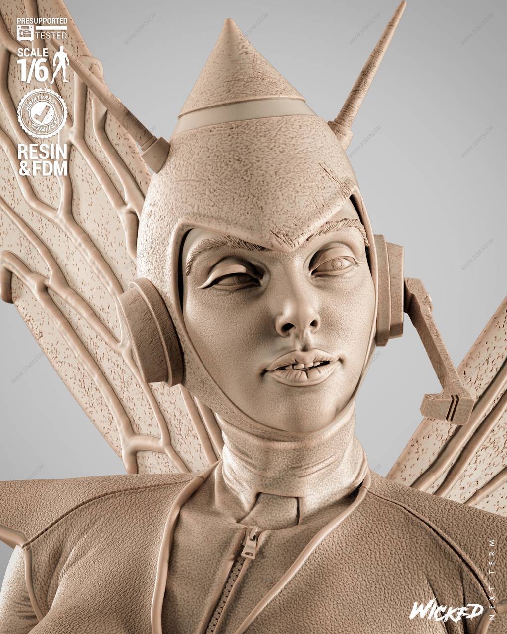 P站图纸印象馆 3DWicked 漫威 黄蜂女 3DWicked 漫威 黄蜂女