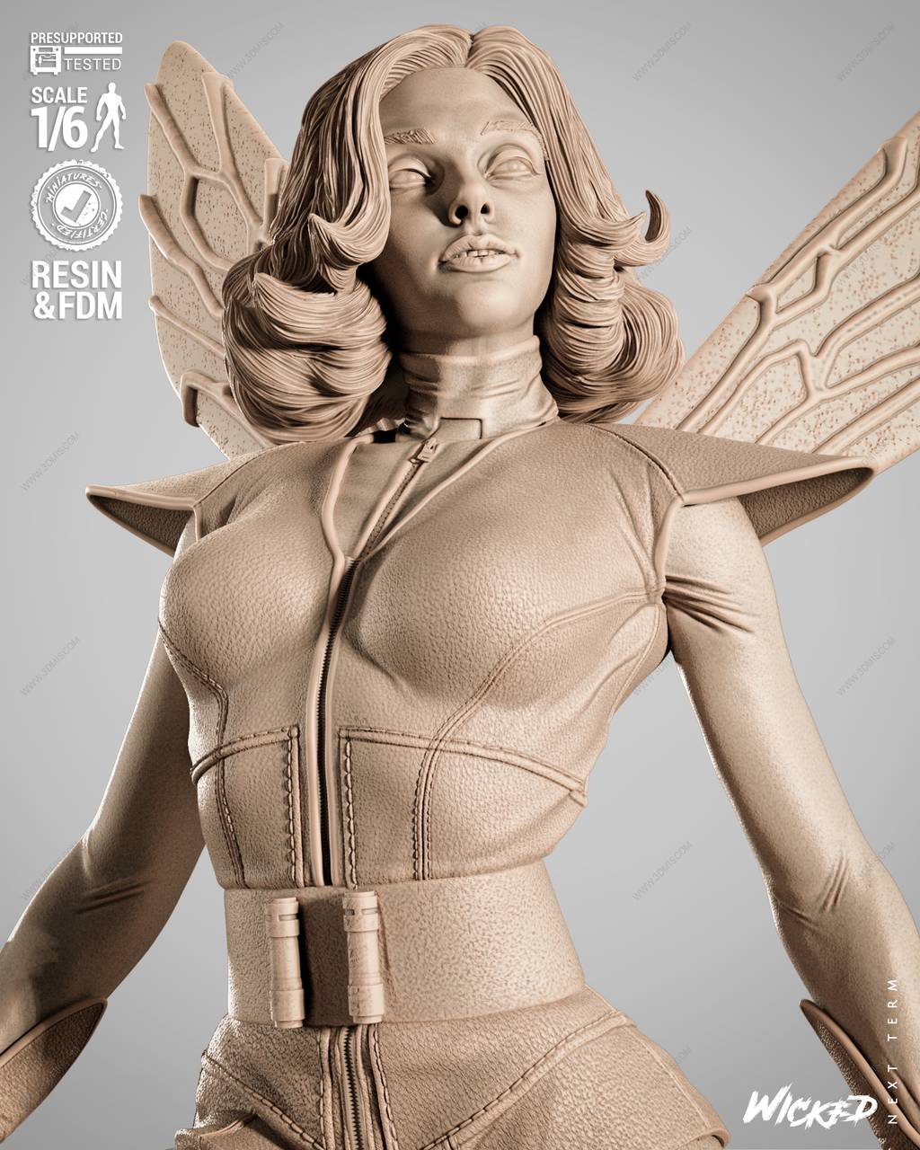 P站图纸印象馆 3DWicked 漫威 黄蜂女 3DWicked 漫威 黄蜂女