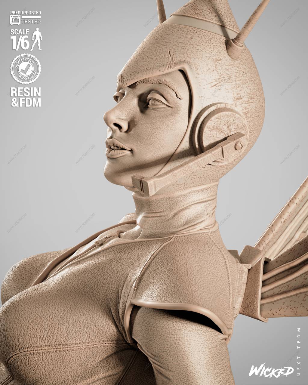 P站图纸印象馆 3DWicked 漫威 黄蜂女 3DWicked 漫威 黄蜂女