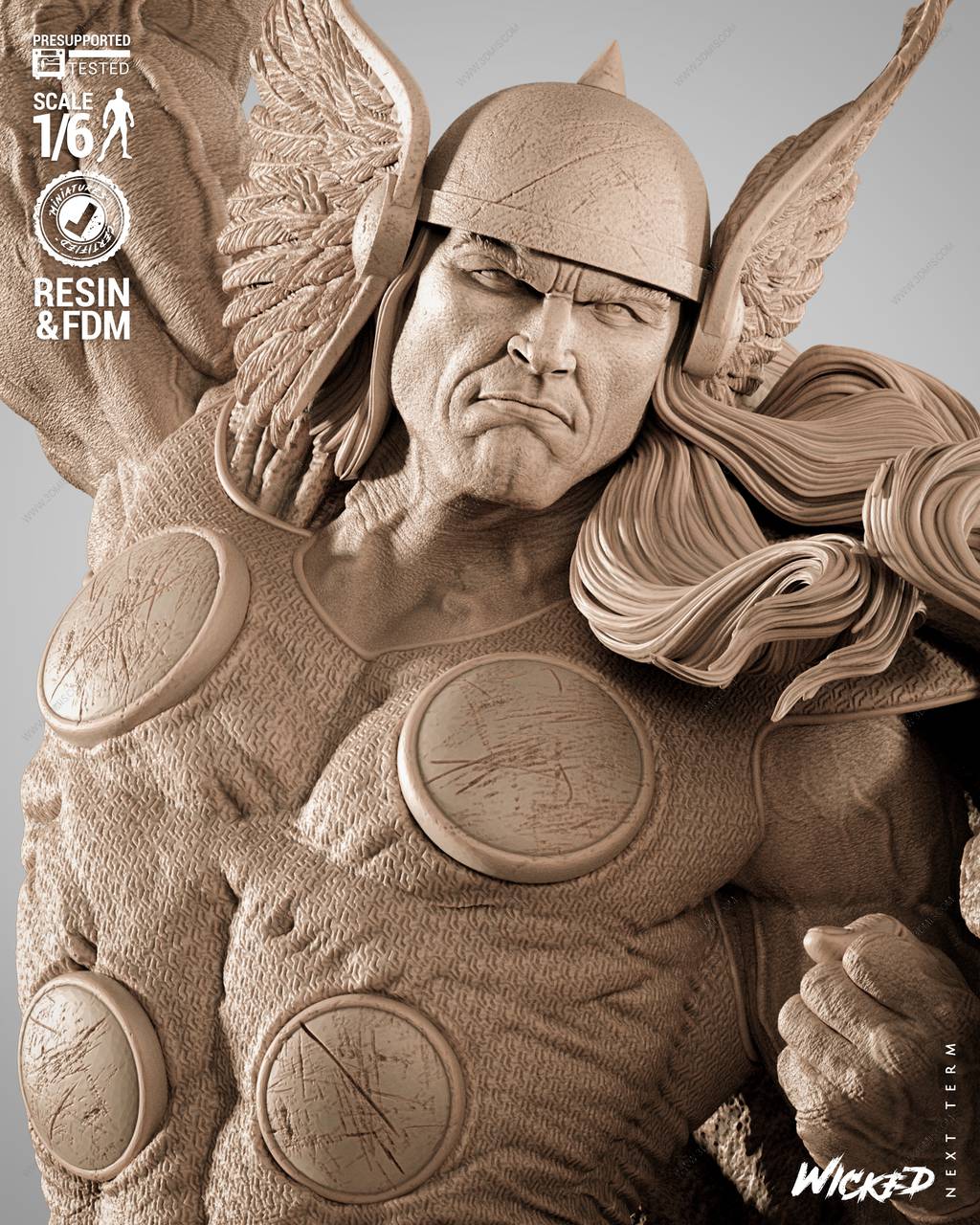 P站图纸印象馆 3DWicked 漫威 雷神索尔 3DWicked 漫威 雷神索尔