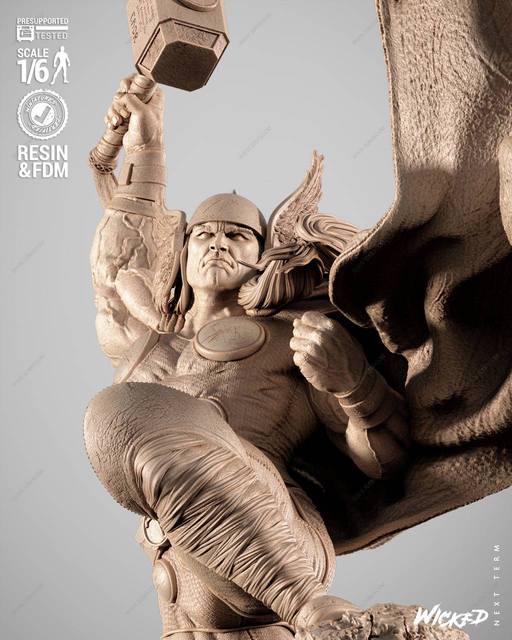 P站图纸印象馆 3DWicked 漫威 雷神索尔 3DWicked 漫威 雷神索尔